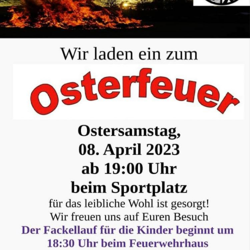 Osterfeuer der Freiwilligen Feuerwehr Nortmoor