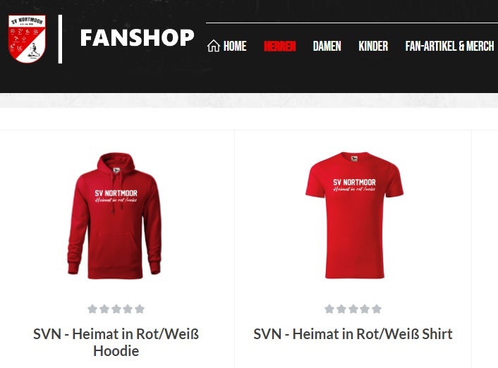 neuer FanShop des SV Nortmoor